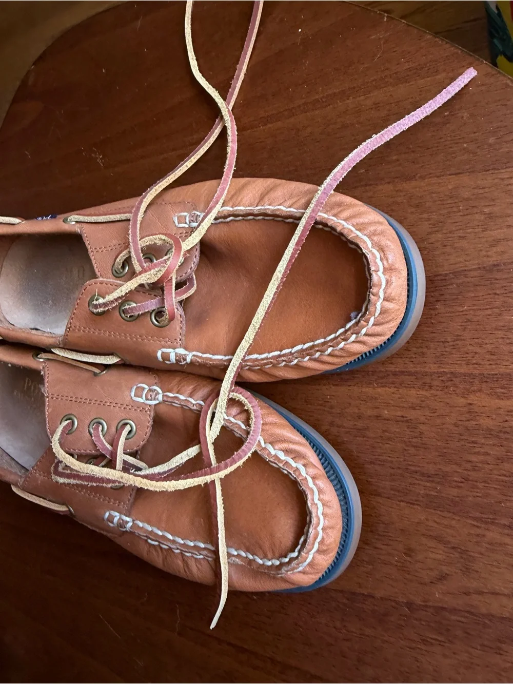 Polo by Ralph Lauren Men's Brown Leather Boat Shoes